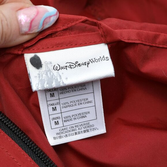 Vintage Walt Disney World Red Windbreaker Jacket Disney Parks Retro Mickey Mouse - Picture 6 of 14